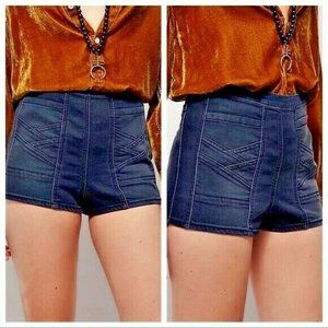 Free People high waist denim shorts hot pants